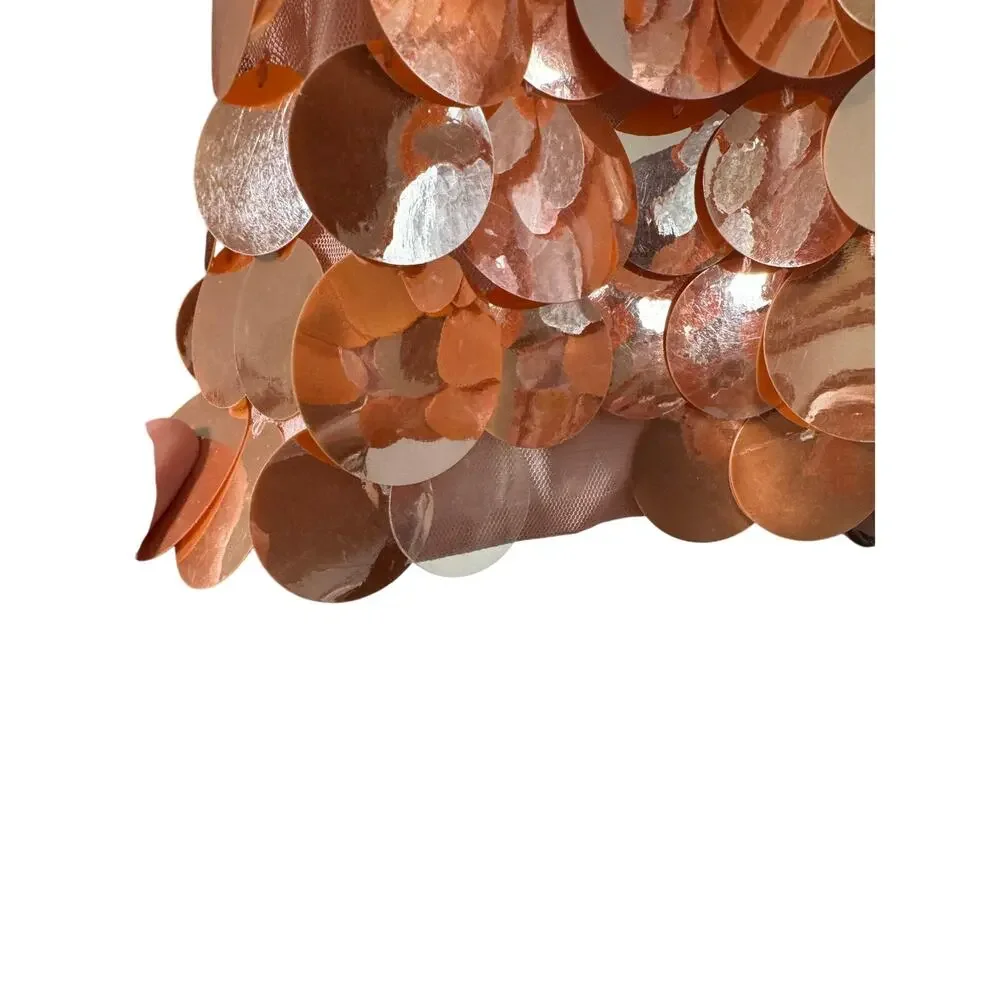 J. Crew Rose Gold Sequin Midi Slip Dress